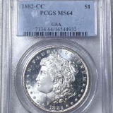 1882-CC Morgan Silver Dollar PCGS - MS 64 GSA