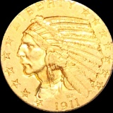 1911 $5 Gold Half Eagle CLOSELY UNCIRCULATED