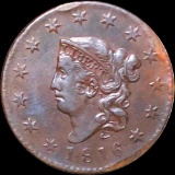 1816 Coronet Head Large Cent XF+