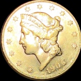 1906-S $20 Gold Double Eagle CLOSELY UNCIRCULATED