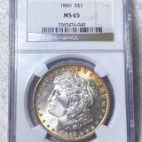 1889 Morgan Silver Dollar NGC - MS65