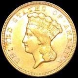 1854 $3 Gold Piece UNCIRCULATED