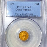 1849 Rare Gold Dollar PCGS - XF45 