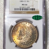 1883-CC Morgan Silver Dollar NGC - MS 66 CAC