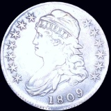 1809 Capped Bust Half Dollar LIGHTLY CIRCULATED