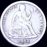 1864-S Seated Liberty Dime LIGHTLY CIRCULATED