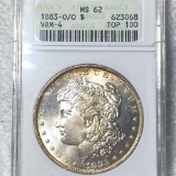 1883-O/O Morgan Silver Dollar ANACS - MS62 VAM-4