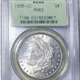 1885-CC Morgan Silver Dollar PCGS - MS63