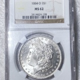 1884-O Morgan Silver Dollar NGC - MS62