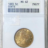 1883 Liberty Victory Nickel ANACS - MS62 