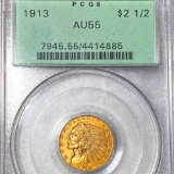 1913 $2.50 Gold Quarter Eagle PCGS - AU55