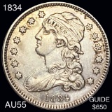 1834 Capped Bust Quarter CHOICE AU