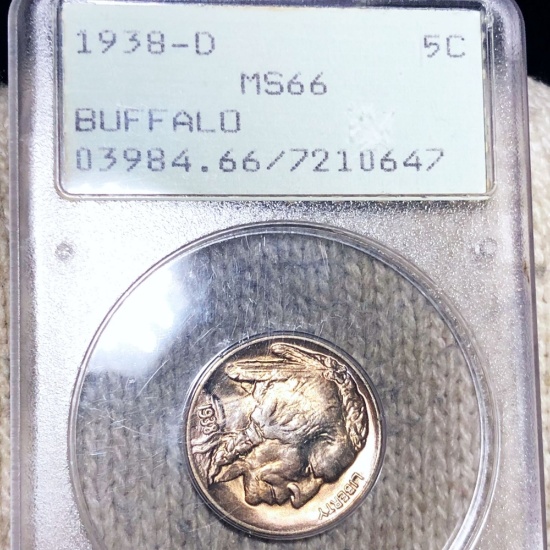 1938-D Buffalo Head Nickel PCGS - MS66