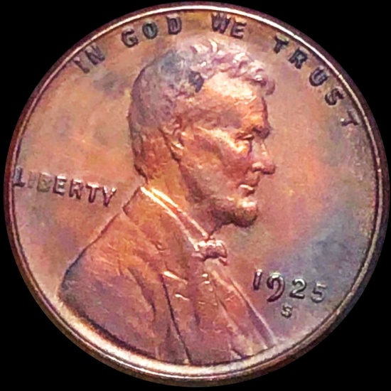 1925-S Lincoln Wheat Penny CLOSELY UNC
