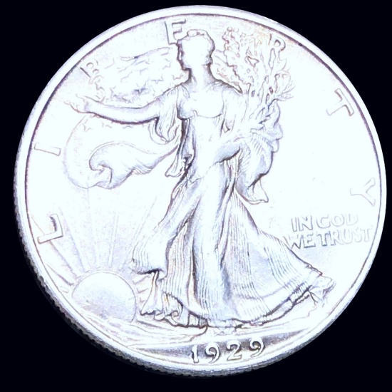 1929-S Walking Half Dollar ABOUT UNCIRCULATED