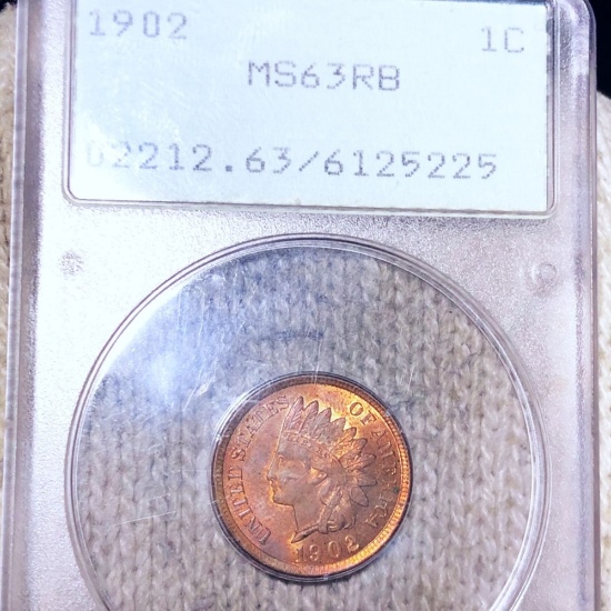 1902 Indian Head Penny PCGS - MS 63 RD