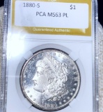 1880-S Morgan Silver Dollar PCA - MS 63 PL