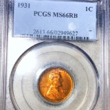 1931 Lincoln Wheat Penny PCGS - MS 66 RB