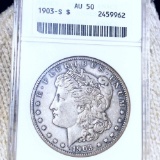 1903-S Morgan Silver Dollar ANACS - AU50