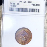 1883 Indian Head Penny ANACS - PF 64 BRN