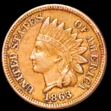 1863 Indian Head Penny ABOUT UNCIRCULATED