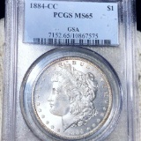 1884-CC Morgan Silver Dollar PCGS - MS 65 GSA