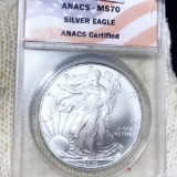 2010 Silver Eagle ANACS - MS70