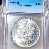 1884-O Morgan Silver Dollar ICG - MS64