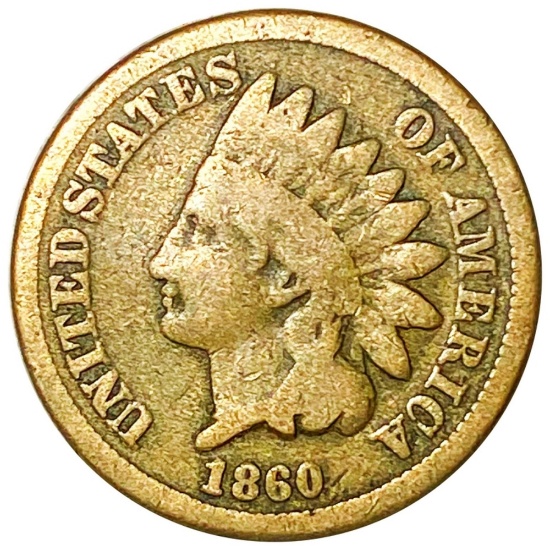 1860 Indian Head Penny NICELY CIRCULATED