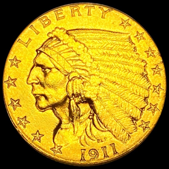 1911 $2.50 Gold Quarter Eagle UNCIRCULATED