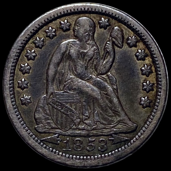 1853-O Seated Liberty Dime ABOUT UNC