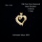 10kt Two Tone Diamond Heart Pendant, ~0.05ctw