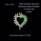 14kt Emerald-Like & Diamond Heart Pendant, 2.2dwt