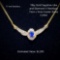 10kt Sapphire-Like & Diamond V-Necklace