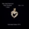 10kt Diamond Heart Pendant, 1.3dwt