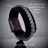 10kt S-Link Diamond Bracelet, ~0.90ctw, 5.3dwt