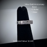 14kt Diamond Anniversary Bandm ~0.30ctw, 1.9dwt