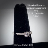 10kt Diamond Solitatire Engagement Ring