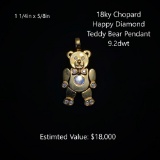 18kt Chopard Happy Diamond Teddy Bear Pendant