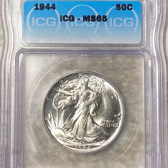 1944 Walking Half Dollar ICG - MS65