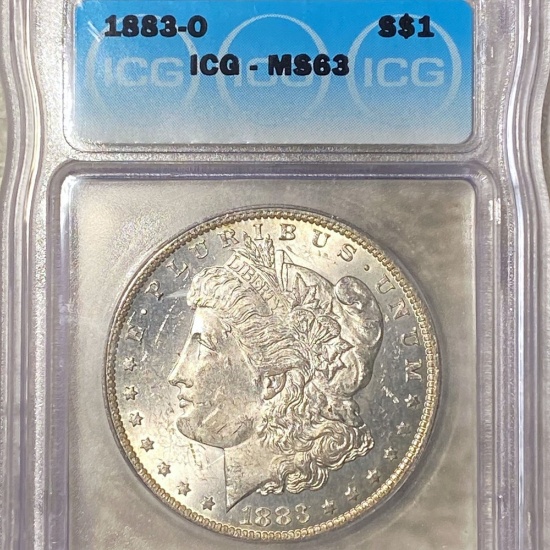 1883-O Morgan Silver Dollar ICG - MS63