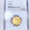1905 $5 Gold Half Eagle NGC - AU58