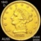 1843-D $2.50 Gold Quarter Eagle CHOICE AU