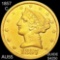 1857-C $5 Gold Half Eagle CHOICE AU