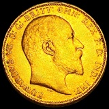1910 British Gold Sovereign CLOSELY UNC