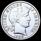 1908-S Barber Silver Dime NEARLY UNCIRCULATED
