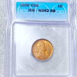 1909 V.D.B. Lincoln Wheat Penny ICG - MS 62 RB