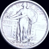 1917 Type 1 Standing Quarter CLOSELY UNC