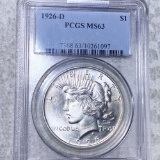 1926-D Silver Peace Dollar PCGS - MS63