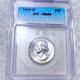 1940-D Washington Silver Quarter ICG - MS64